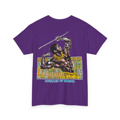 Samoan Strength Faalototele Courage of Samoa Vintage Design 90s New Print Unisex Heavy Cotton Tee