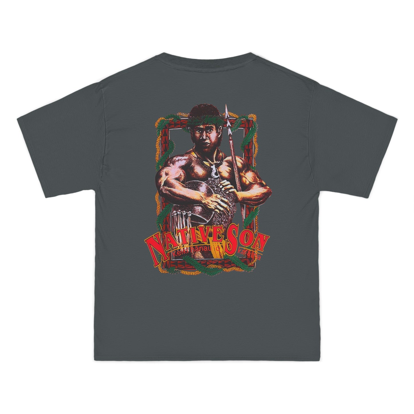 Hawaiian Strength Native Son Keiki Hanau o Ka'aina Vintage Design 90s New Print Beefy-T®  Short-Sleeve T-Shirt