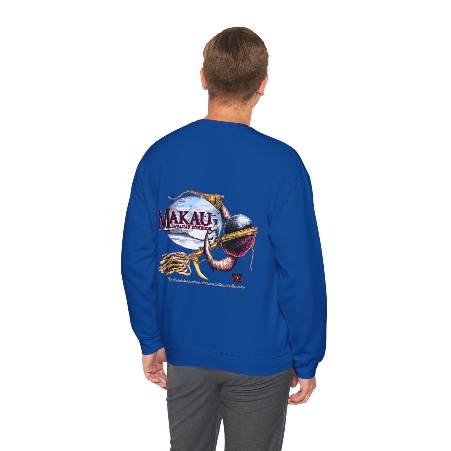 Hawaiian Strength Makau Hawaiian Fishhook Vintage Design 90s New Print Unisex Heavy Blend™ Crewneck Sweatshirt