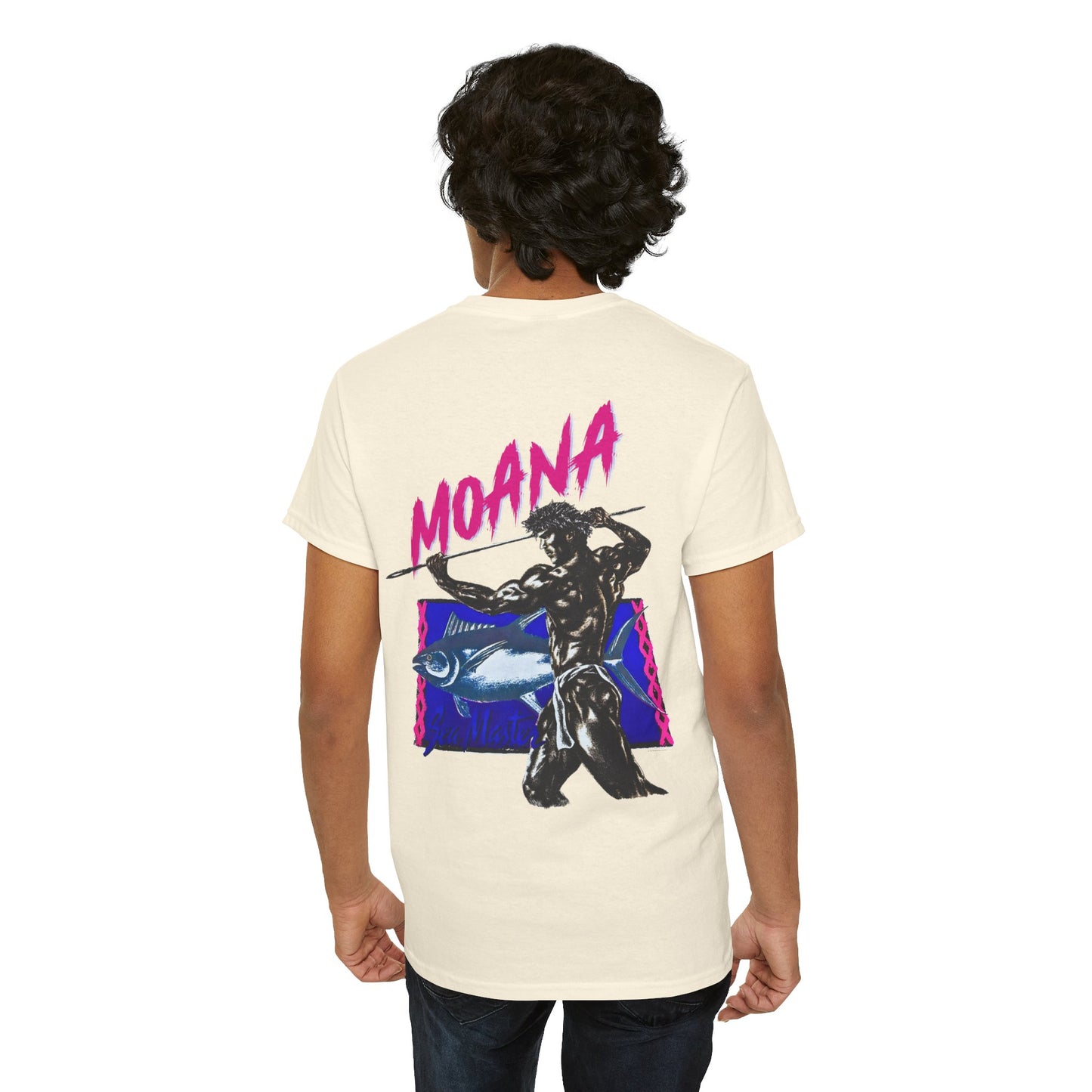 Hawaiian Strength Moana Sea Master Vintage Design 90s New Print T-shirt Unisex Heavy Cotton Tee