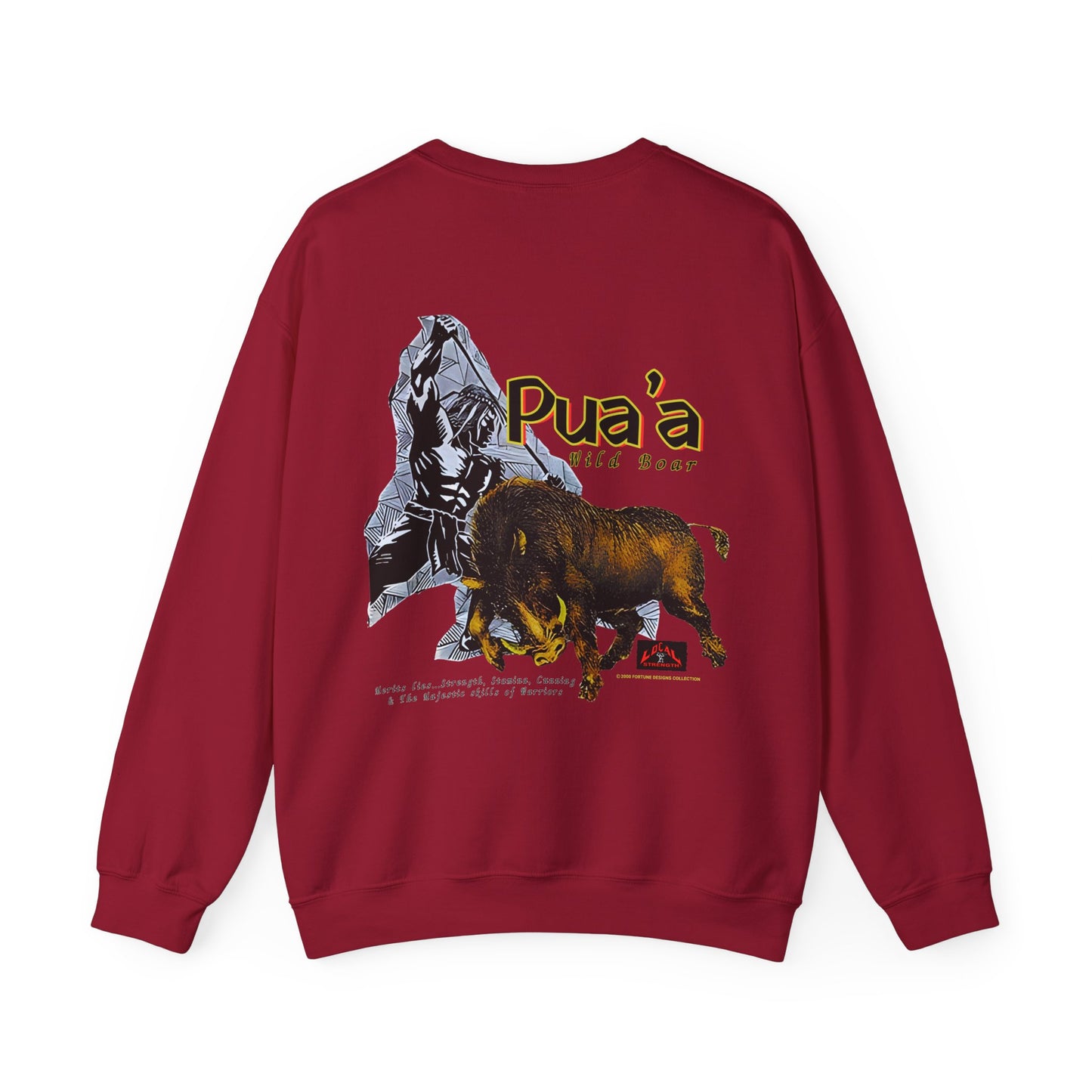 Local Strength Pua'a Wild Boar Vintage Design 90s New Print Unisex Heavy Blend™ Crewneck Sweatshirt