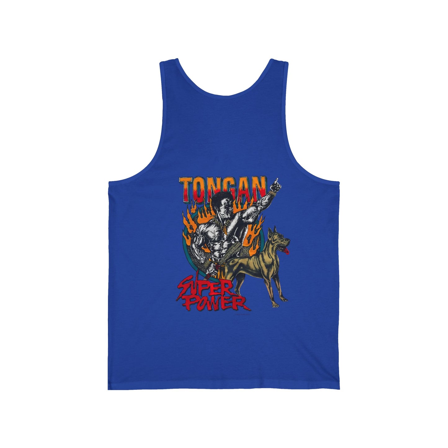 Local Strength Tongan Super Power Vintage 90s Design New Print Unisex Jersey Tank
