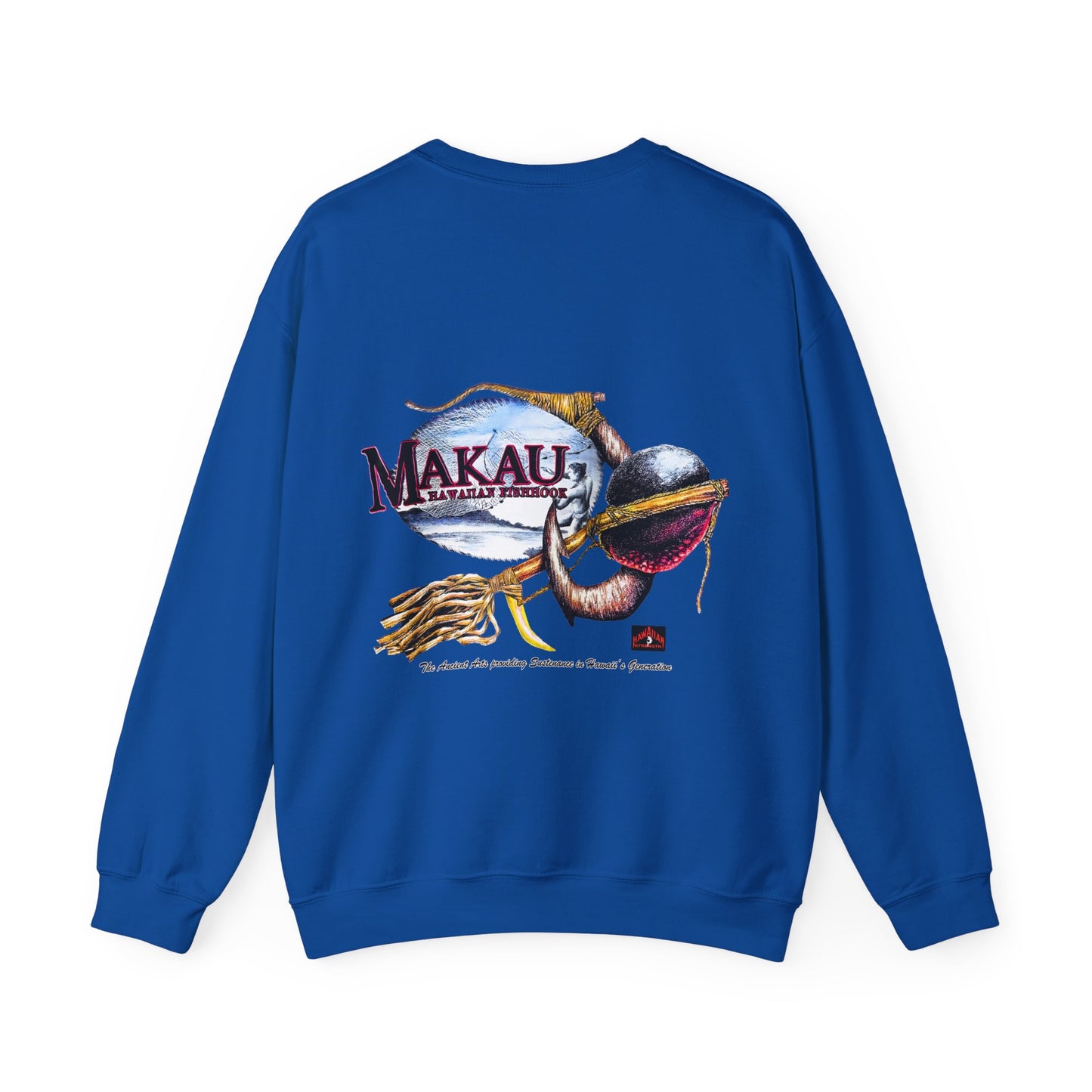 Hawaiian Strength Makau Hawaiian Fishhook Vintage Design 90s New Print Unisex Heavy Blend™ Crewneck Sweatshirt