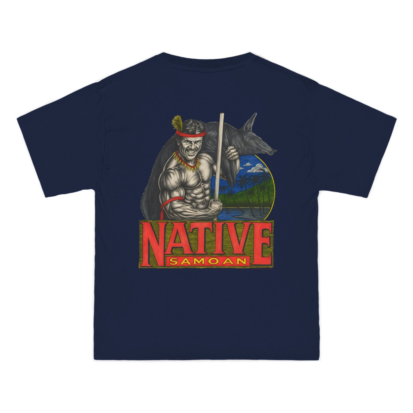 Samoan Strength Native Samoan Vintage 90s Design New Print Beefy-T®  Short-Sleeve T-Shirt