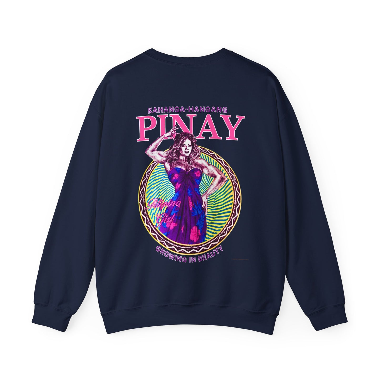 Filipino Strength Pinay Growing in Beauty Filipino Girl Kahanga Hangang Vintage Design 90s New Print Unisex Heavy Blend™ Crewneck Sweatshirt