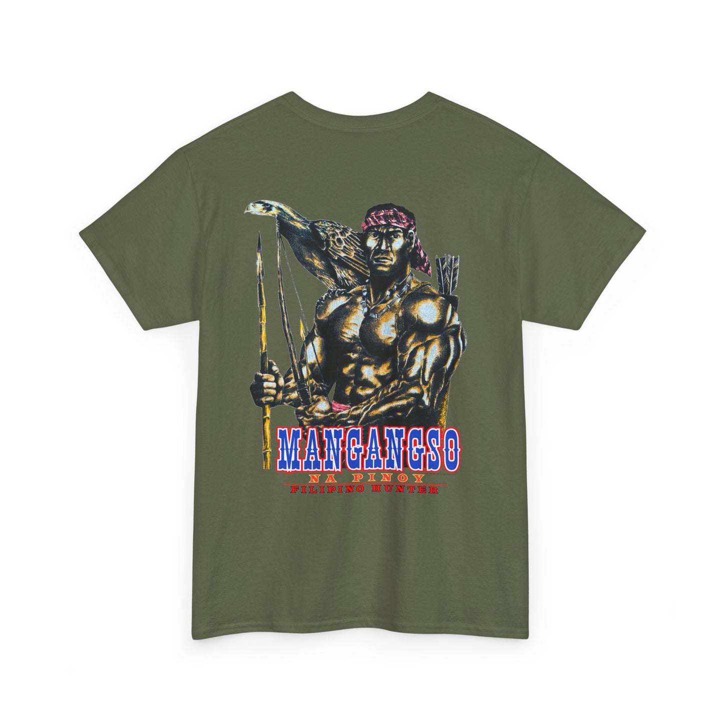 Filipino Strength Mangangso Na Pinoy Filipino Hunter Vintage Design 90s New Print Unisex Heavy Cotton Tee