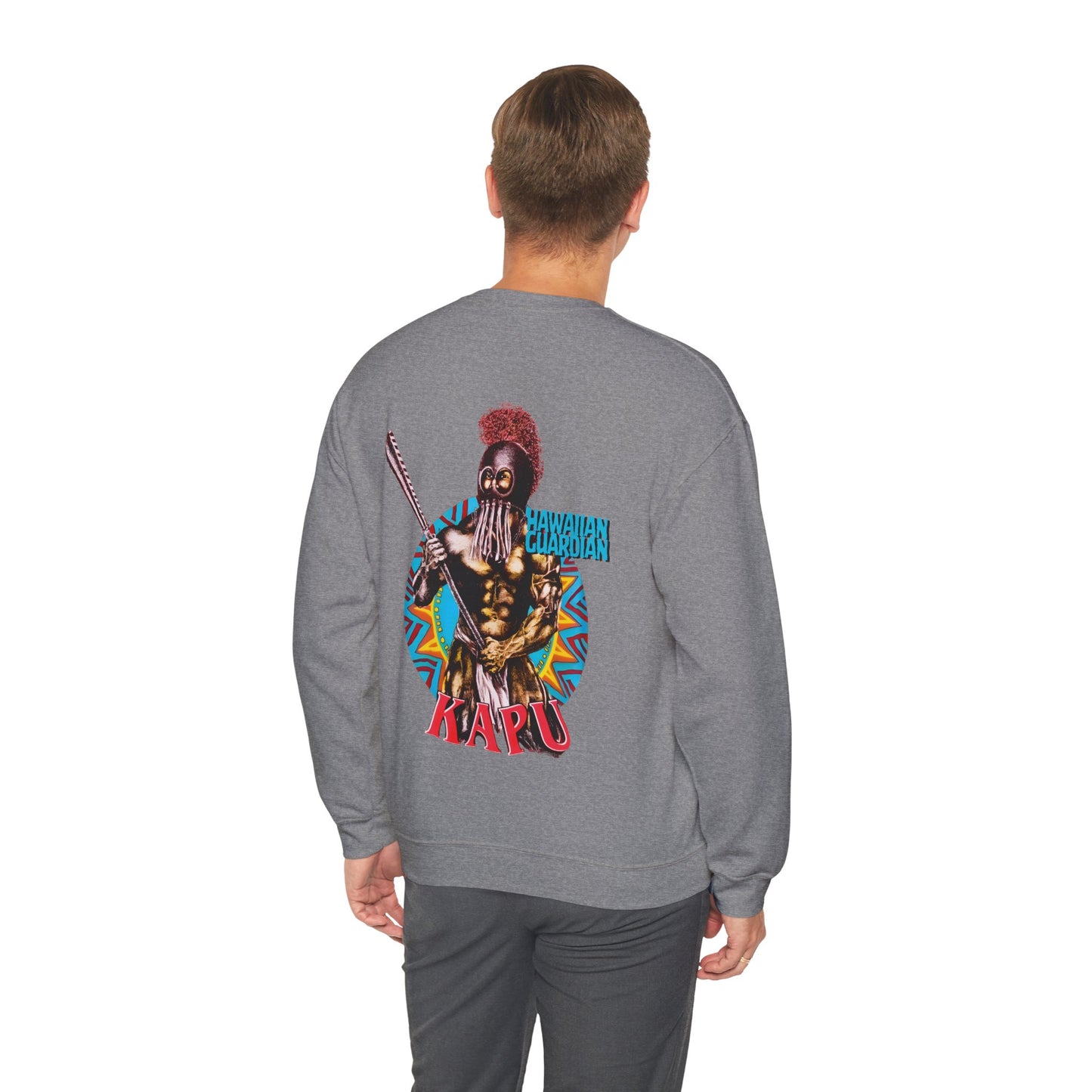 Hawaiian Strength Kapu Hawaiian Guardian Vintage Design 90s New Print Unisex Heavy Blend™ Crewneck Sweatshirt