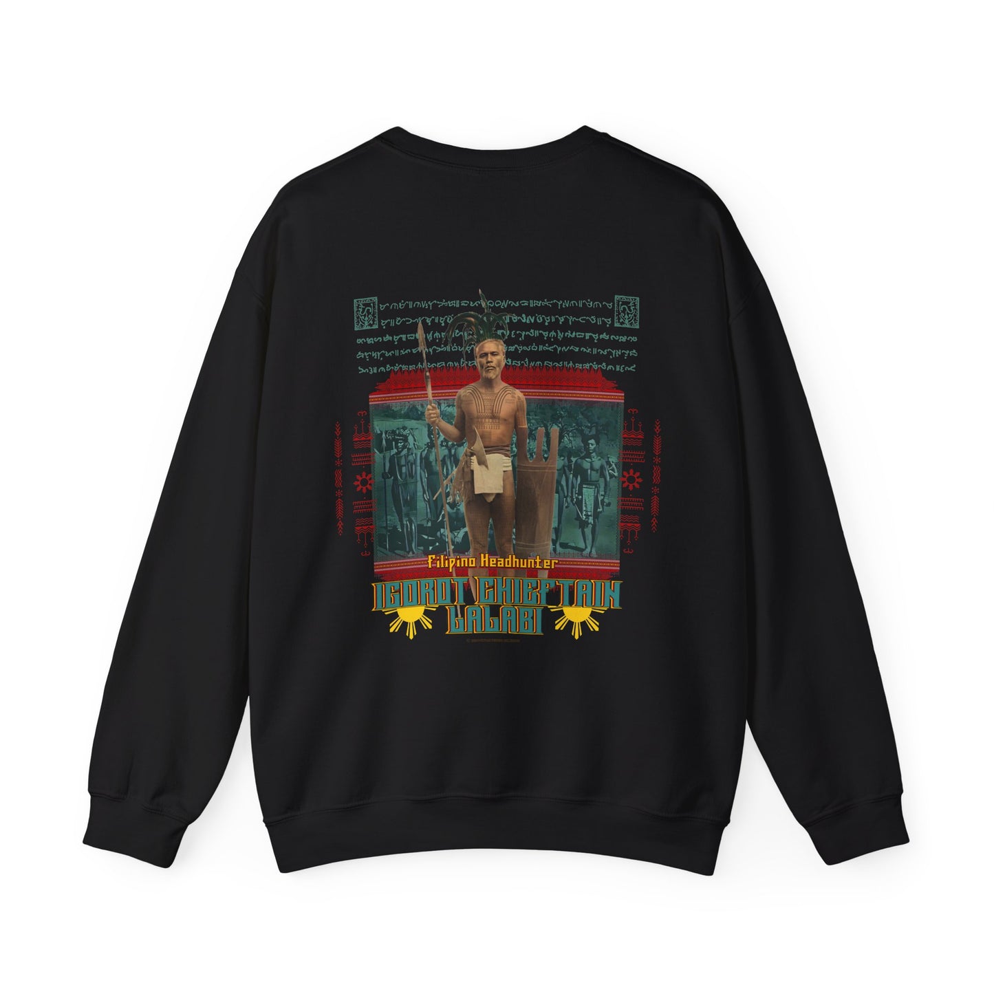Filipino Strength Filipino Headhunter Igorot Chieftain Lalabi Unisex Heavy Blend™ Crewneck Sweatshirt