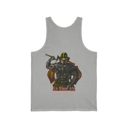 Hawaiian Strength Fire Fighter Ka Kainai ahi Vintage Design 90s New Print Unisex Jersey Tank