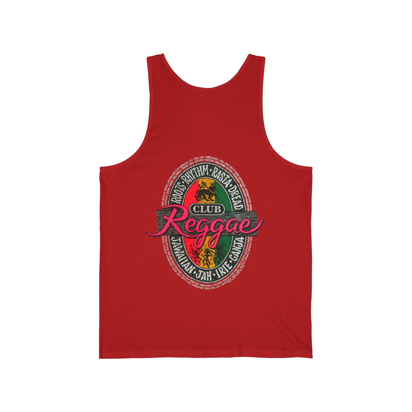 Jawaiian Strength Reggae Club Roots Rhythm Rasta Dread Jawaiian Jah Irie Ganja Vintage Design 90s New Print Unisex Jersey Tank