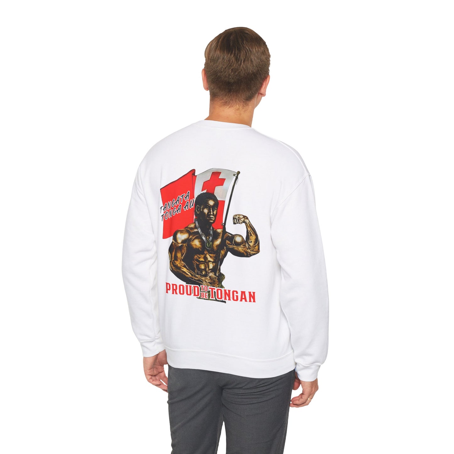 Local Strength Proud To Be Tongan Tangata Tonga Au Vintage Design 90s New Print Unisex Heavy Blend™ Crewneck Sweatshirt