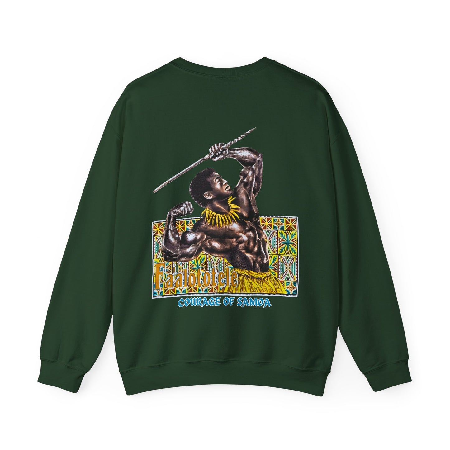 Samoan Strength Faalototele Courage of Samoa Vintage Design 90s New Print Unisex Heavy Blend™ Crewneck Sweatshirt