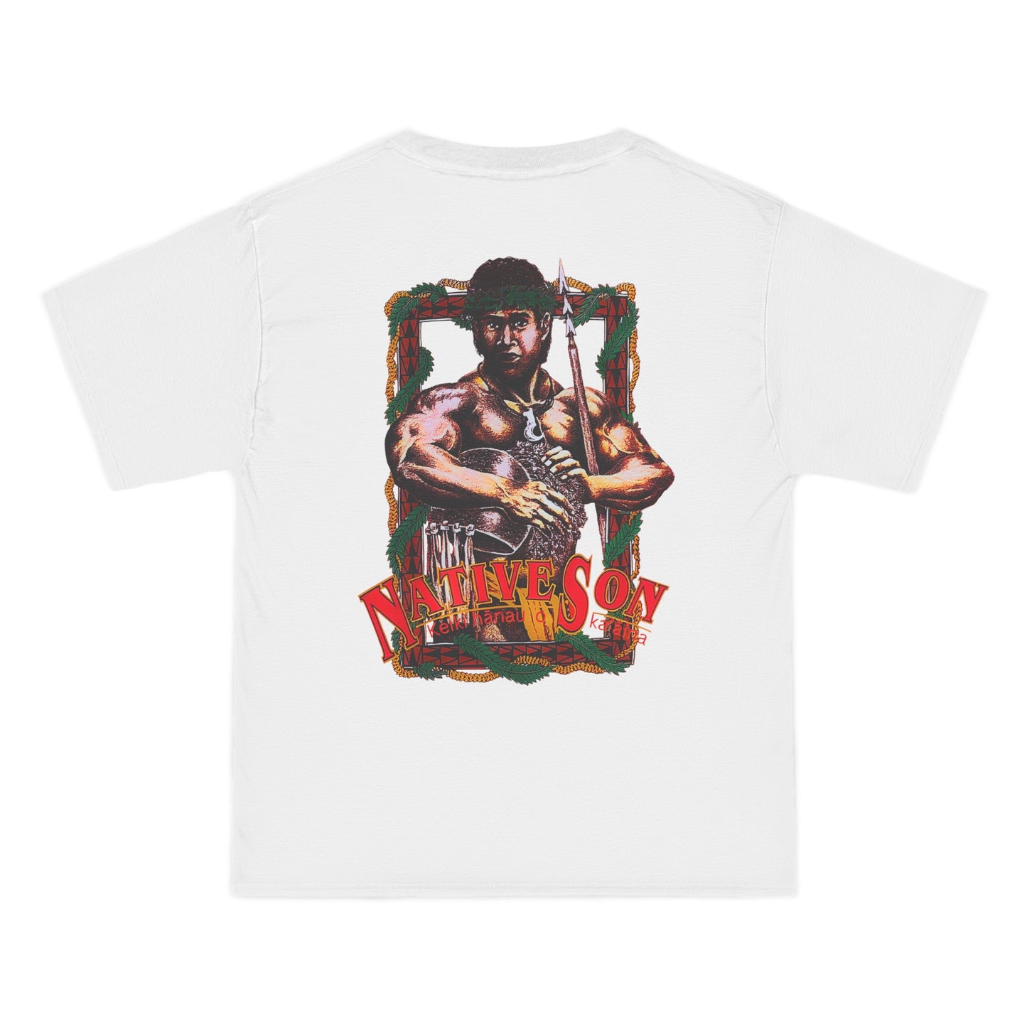 Hawaiian Strength Native Son Keiki Hanau o Ka'aina Vintage Design 90s New Print Beefy-T®  Short-Sleeve T-Shirt