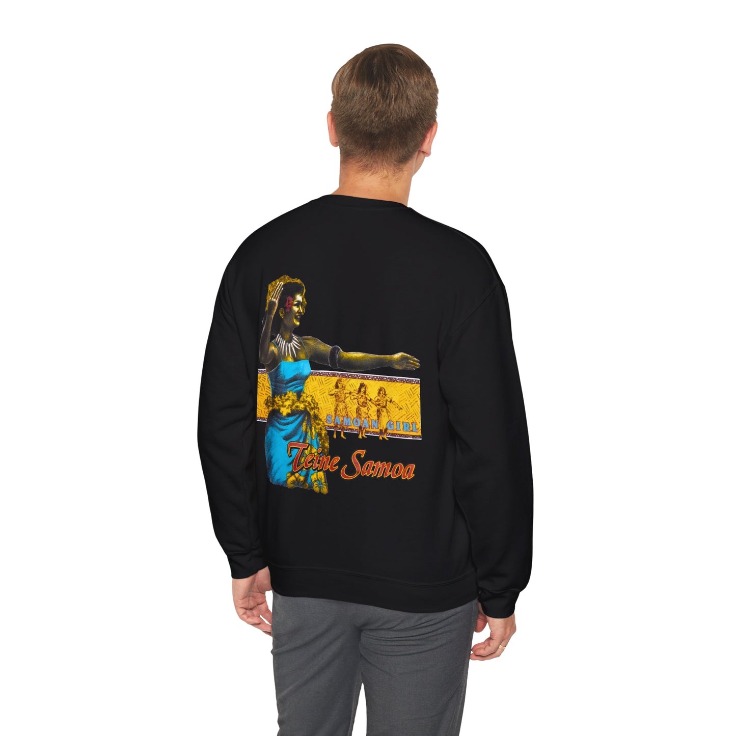 Samoan Strength Samoan Girl Teine Samoa Vintage Design 90s New Print Unisex Heavy Blend™ Crewneck Sweatshirt