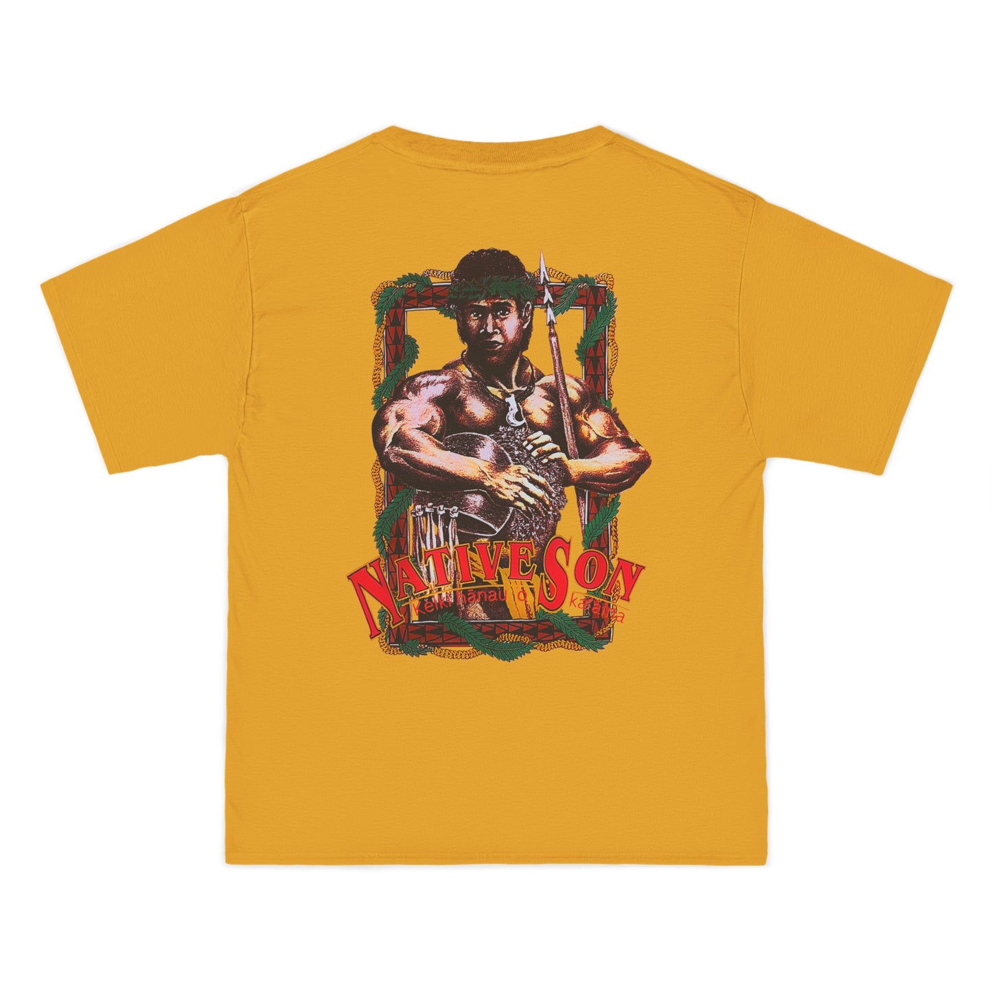 Hawaiian Strength Native Son Keiki Hanau o Ka'aina Vintage Design 90s New Print Beefy-T®  Short-Sleeve T-Shirt