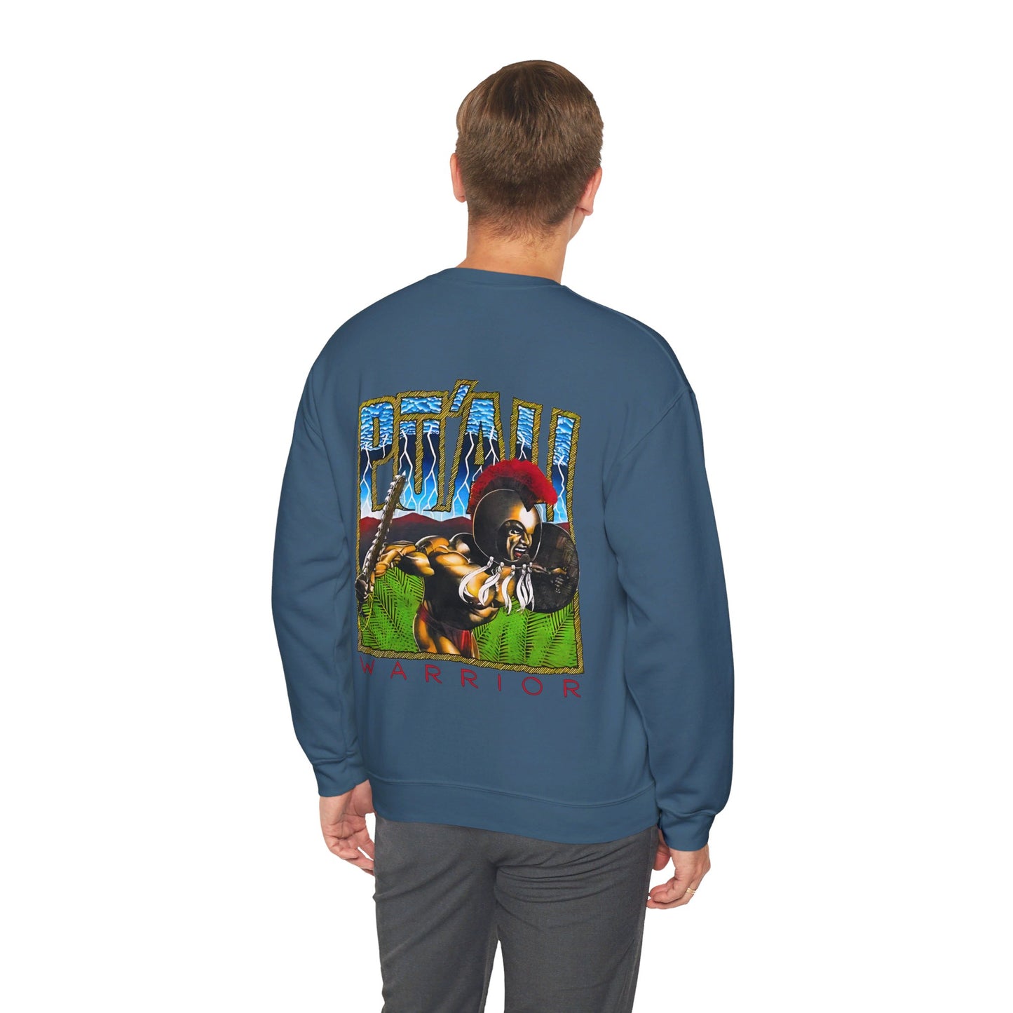 Hawaiian Strength Pu'ali Warrior Vintage Design 90s New Print Unisex Heavy Blend™ Crewneck Sweatshirt