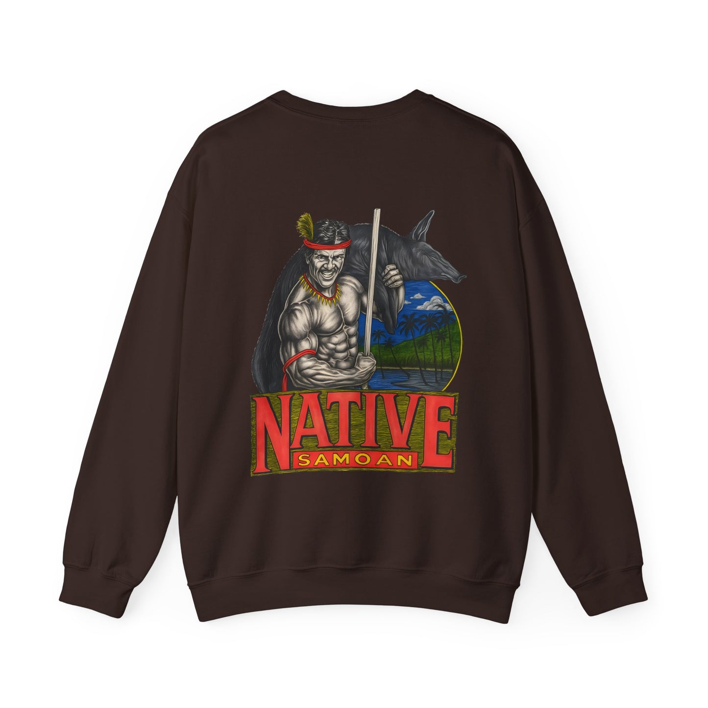 Samoan Strength Native Samoan Vintage 90s Design New Print Unisex Heavy Blend™ Crewneck Sweatshirt