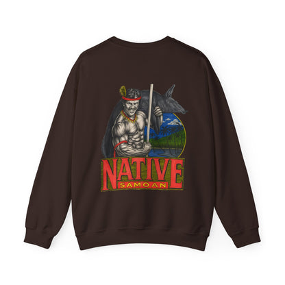 Samoan Strength Native Samoan Vintage 90s Design New Print Unisex Heavy Blend™ Crewneck Sweatshirt