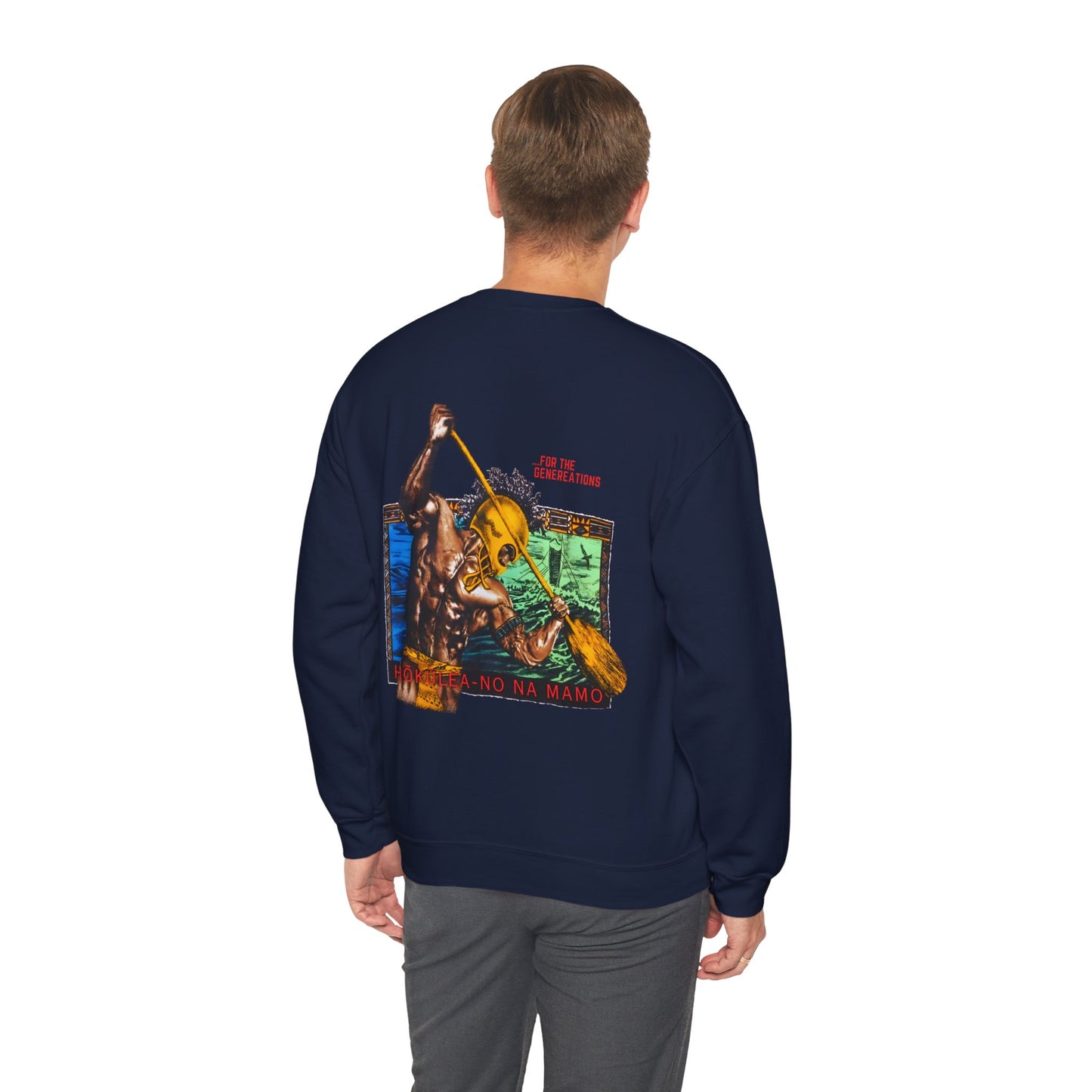 Hawaiian Strength For The Generations Hokulea-no Na Mamo Vintage Design 90s New Print Unisex Heavy Blend™ Crewneck Sweatshirt