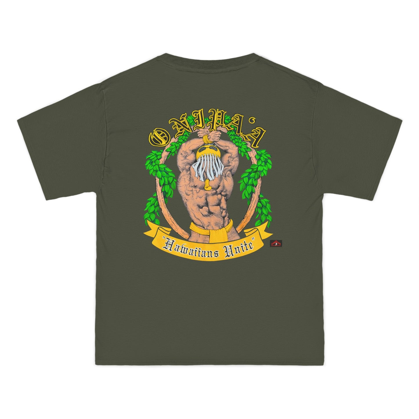 Hawaiian Strength Onipa'a Hawaiians Unite Vintage Design 90s New Print Beefy-T®  Short-Sleeve T-Shirt