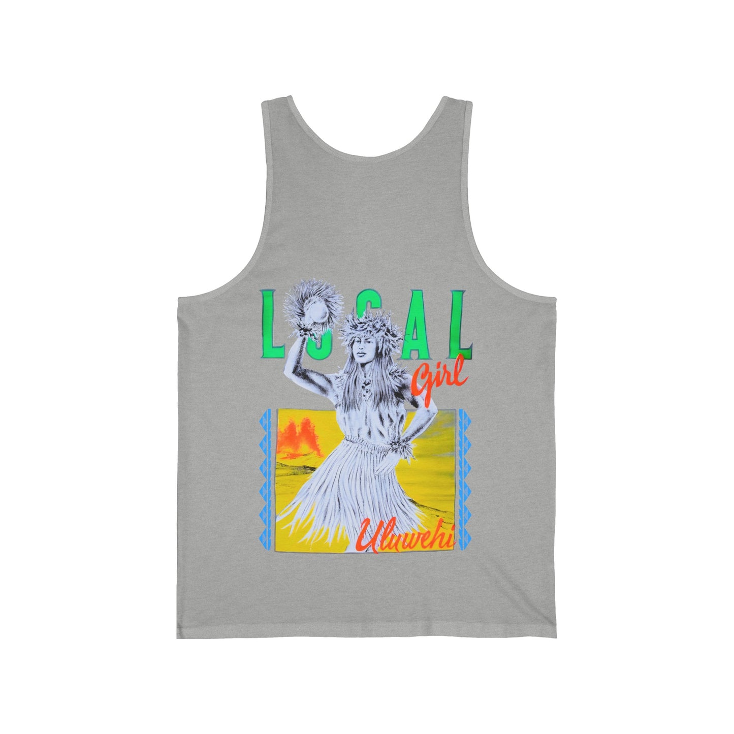 Hawaiian Strength Local Girl Uluwehi Vintage Design 90s New Print Unisex Jersey Tank