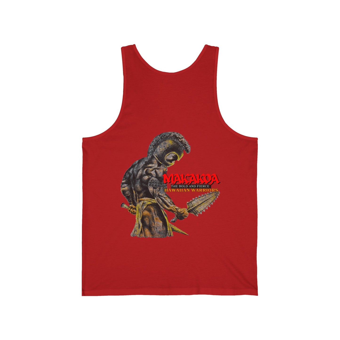 Hawaiian Strength Makakoa The Bold and Fierce Hawaiian Warriors Vintage Design 90s New Print Unisex Jersey Tank