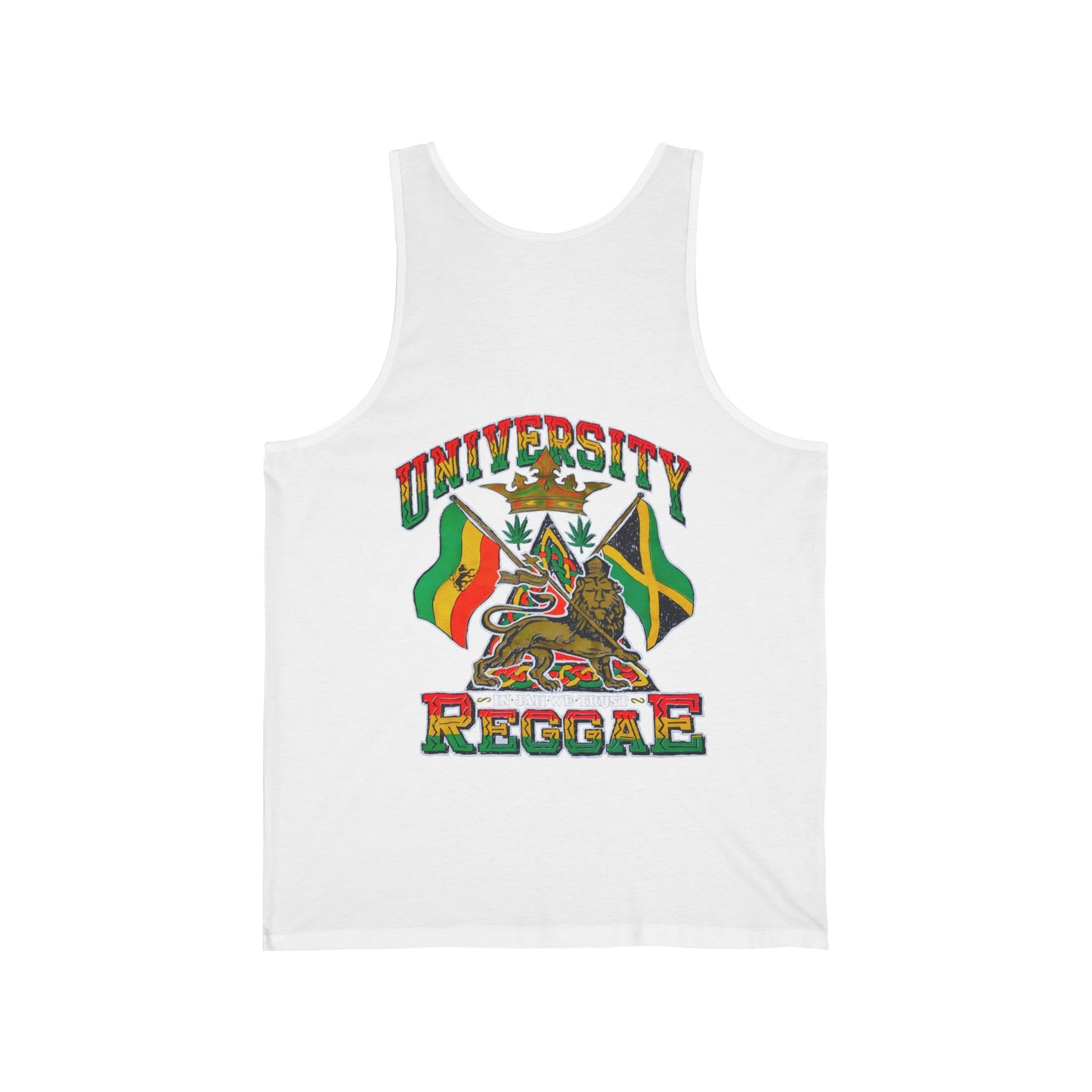 Jawaiian Strength University Reggae In Jah We Trust Vintage Design 90s New Print Unisex Jersey Tank