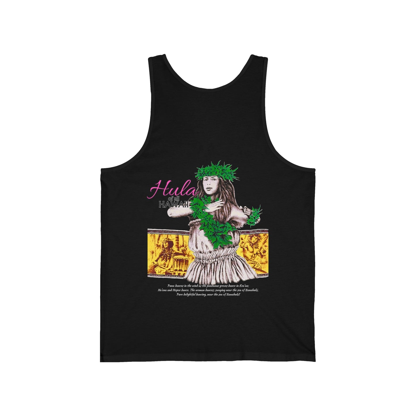 Hawaiian Strength Hula of all Hawaii Vintage Design 90s New Print Unisex Jersey Tank