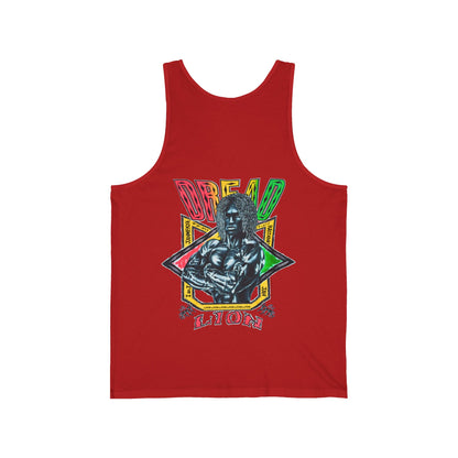Jawaiian Strength Dread Lion Vintage 90s Design New Print Unisex Jersey Tank