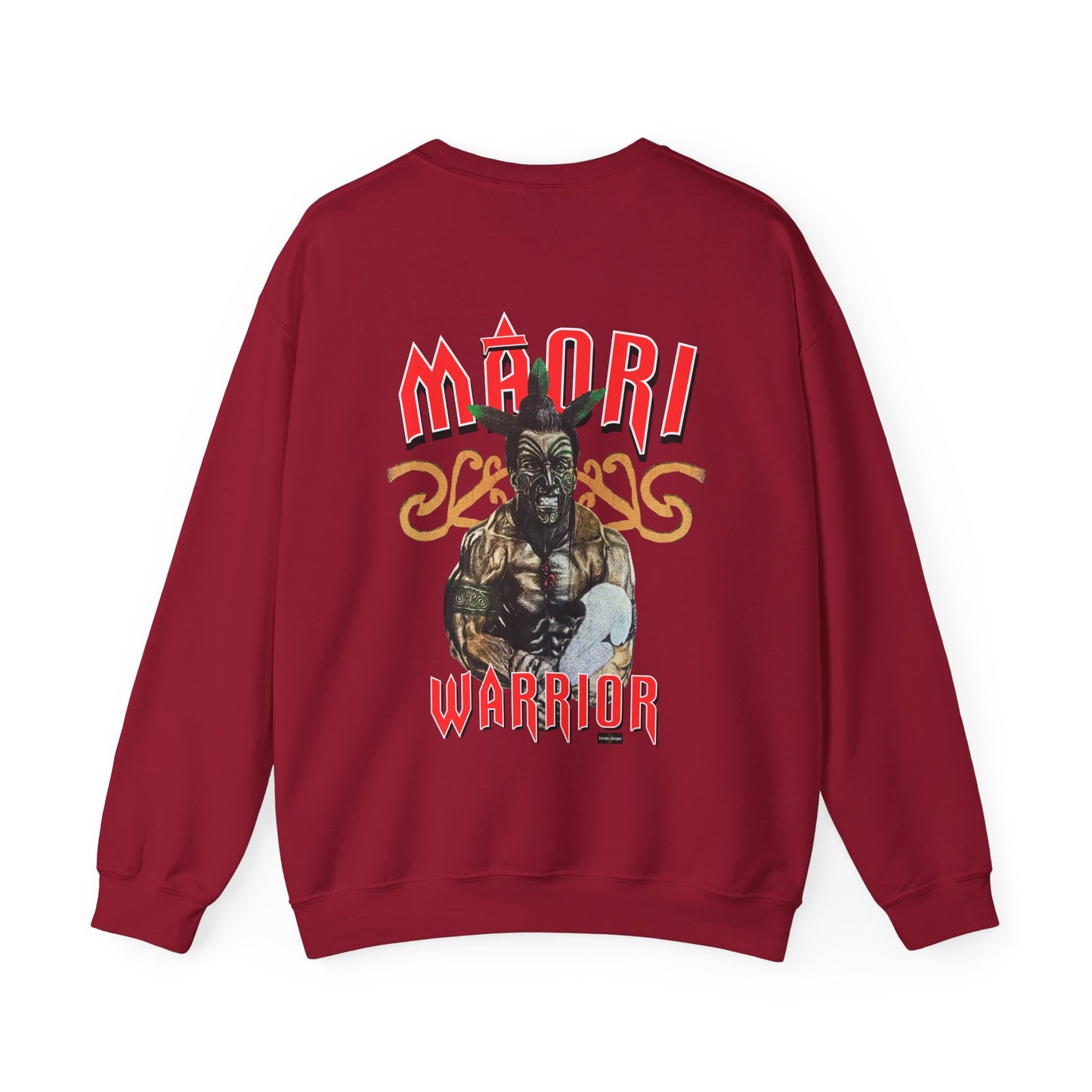 Local Strength Maori Warrior Vintage Design 90s New Print Unisex Heavy Blend™ Crewneck Sweatshirt