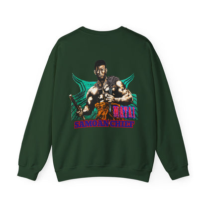 Samoan Strength Samoan Chief Matai Vintage Design 90s New Print Unisex Heavy Blend™ Crewneck Sweatshirt