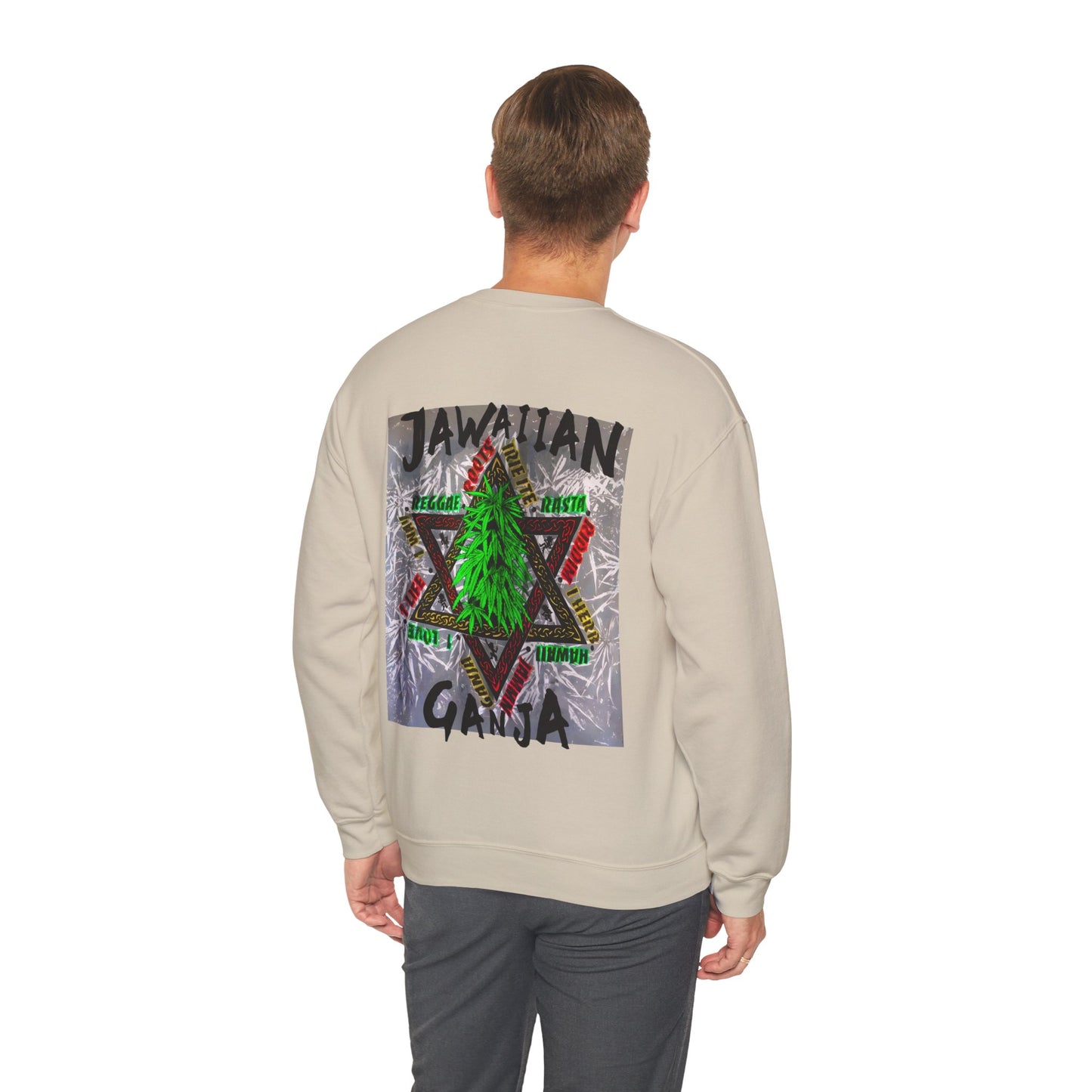 Jawaiian Strength Jawaiian Ganja Vintage Design 90s New Print Unisex Heavy Blend™ Crewneck Sweatshirt