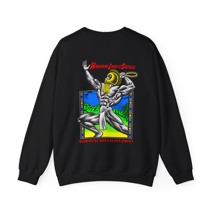 Hawaiian Strength Hawaiian Land Is Sacred Unisex Heavy Blend™ Crewneck Sweatshirt
