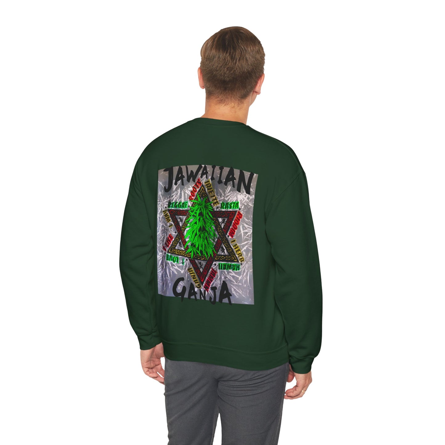 Jawaiian Strength Jawaiian Ganja Vintage Design 90s New Print Unisex Heavy Blend™ Crewneck Sweatshirt