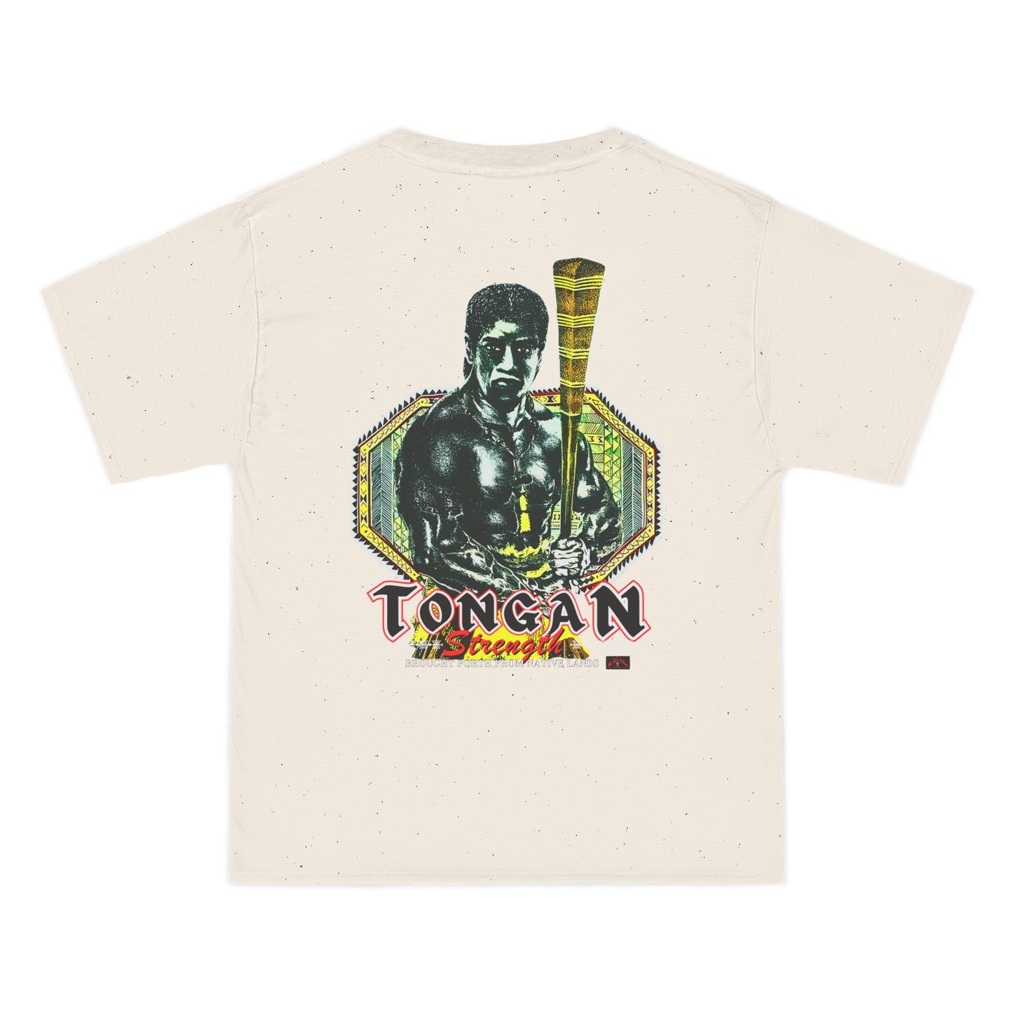 Local Strength Tongan Strength Brought Forth From Native Lands Vintage Design 90s New Print Beefy-T®  Short-Sleeve T-Shirt