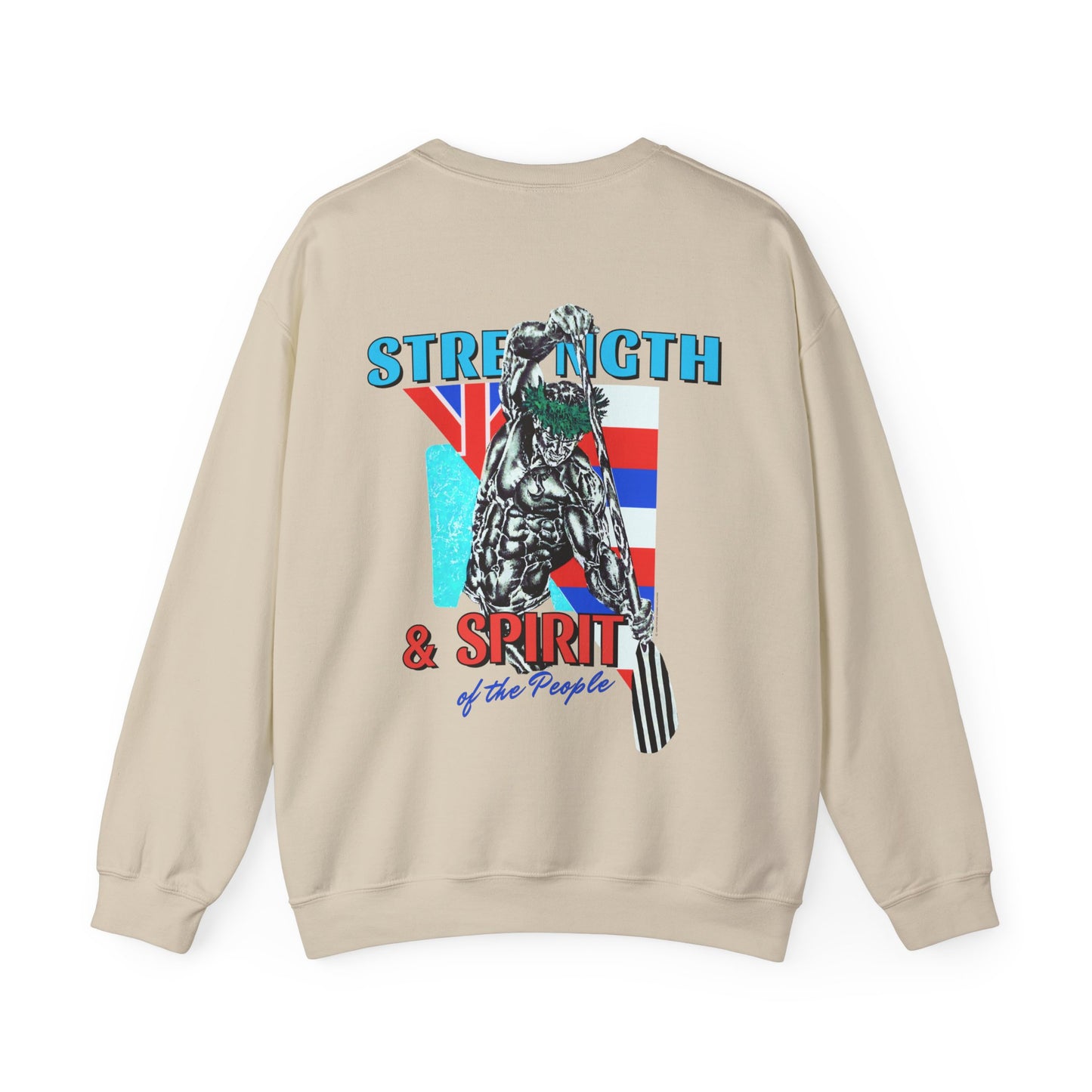 Hawaiian Strength Strength and Spirit of the People Vintage Design 90s New Print Unisex Heavy Blend™ Crewneck Sweatshirt