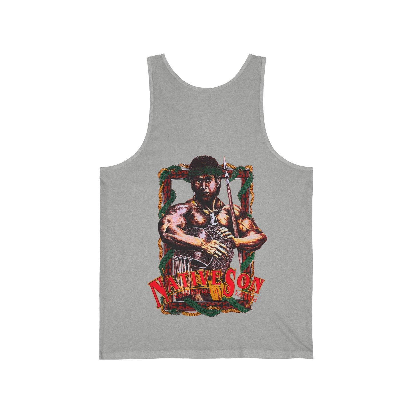 Hawaiian Strength Native Son Keiki Hanau o Ka'aina Vintage Design 90s New Print Unisex Jersey Tank