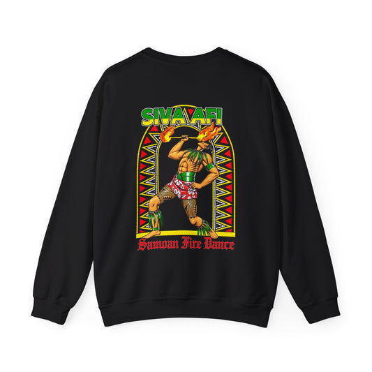 Samoan Strength Siva Afi Samoan Fire Dance Unisex Heavy Blend™ Crewneck Sweatshirt