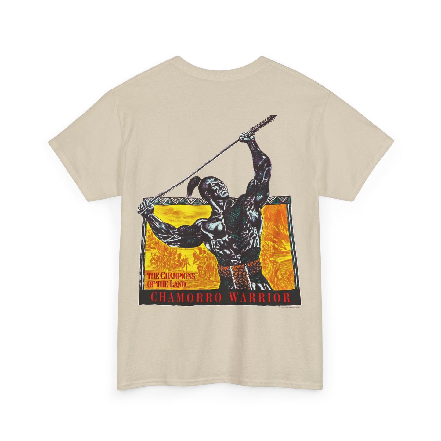 Chamorro Warrior Guam The Champions Of The Land Vintage Design 90s New Print Unisex Heavy Cotton Tee