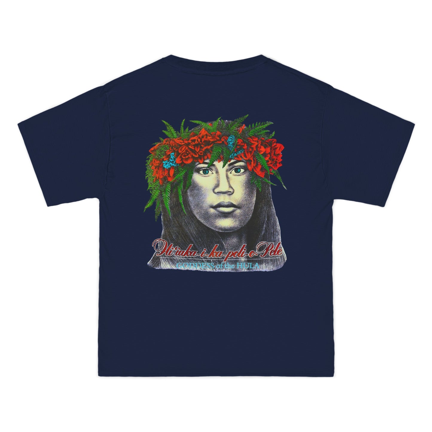 Hawaiian Strength Goddess of the Hula Hi'iaka-i-ka-poli-o-Pele Vintage Design 90s New Print Beefy-T®  Short-Sleeve T-Shirt