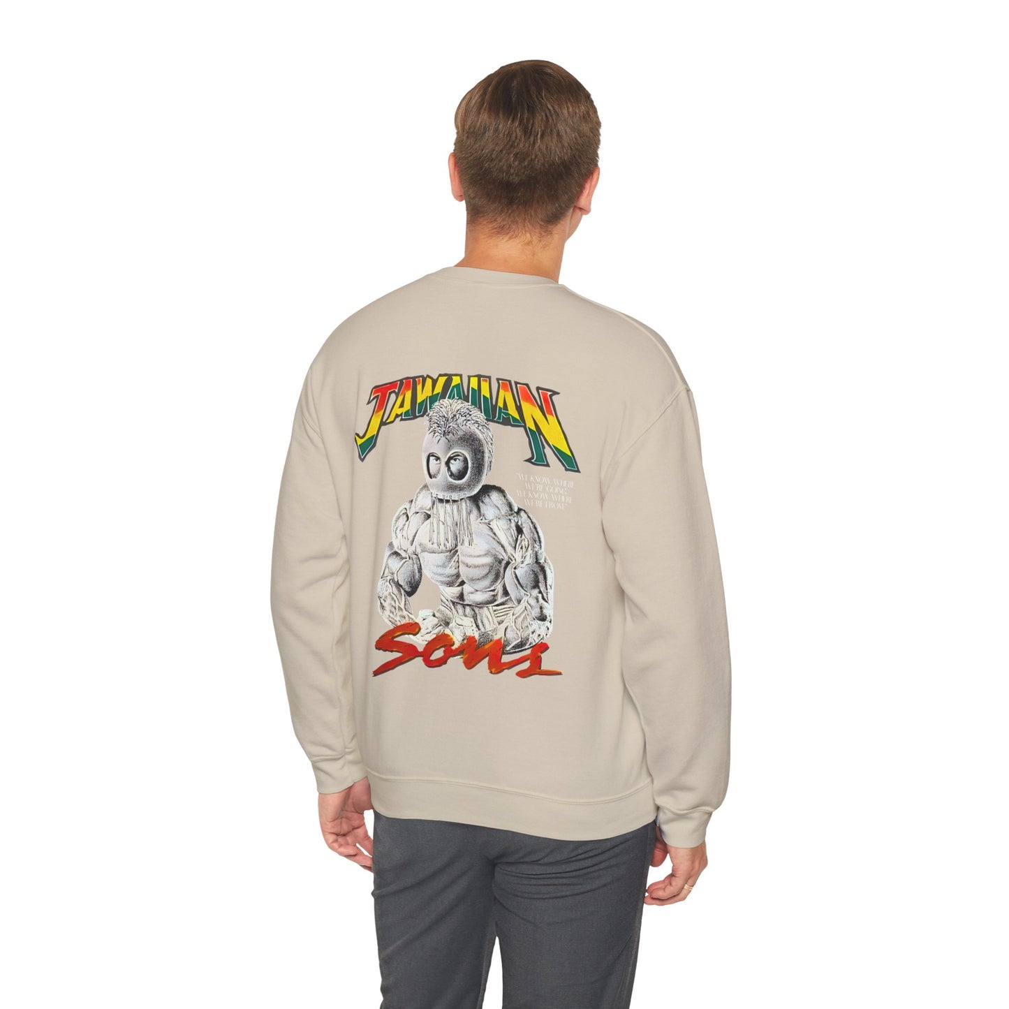 Jawaiian Strenght Jawaiian Sons Vintage Design 90s New Print Unisex Heavy Blend™ Crewneck Sweatshirt