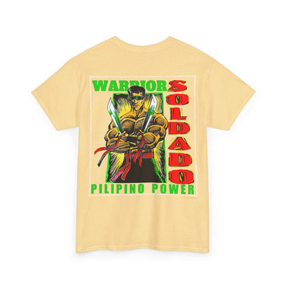 Filipino Strength Soldado Warrior Pilipino Power Vintage Design 90s New Print Unisex Heavy Cotton Tee