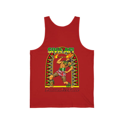 Samoan Strength Siva Afi Samoan Fire Dance Unisex Jersey Tank