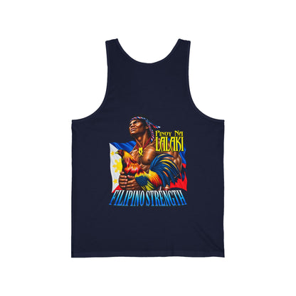 Filipino Strength Pinoy na Lalaki Unisex Jersey Tank