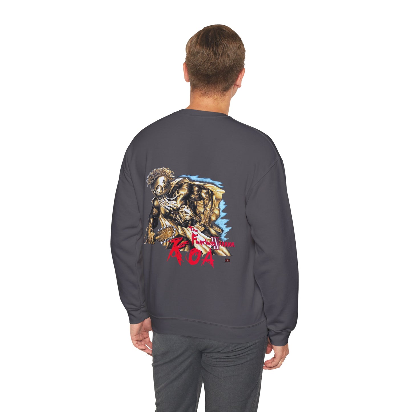 Hawaiian Strength The Fearless Warrior Koa Vintage Design 90s New Print Unisex Heavy Blend™ Crewneck Sweatshirt