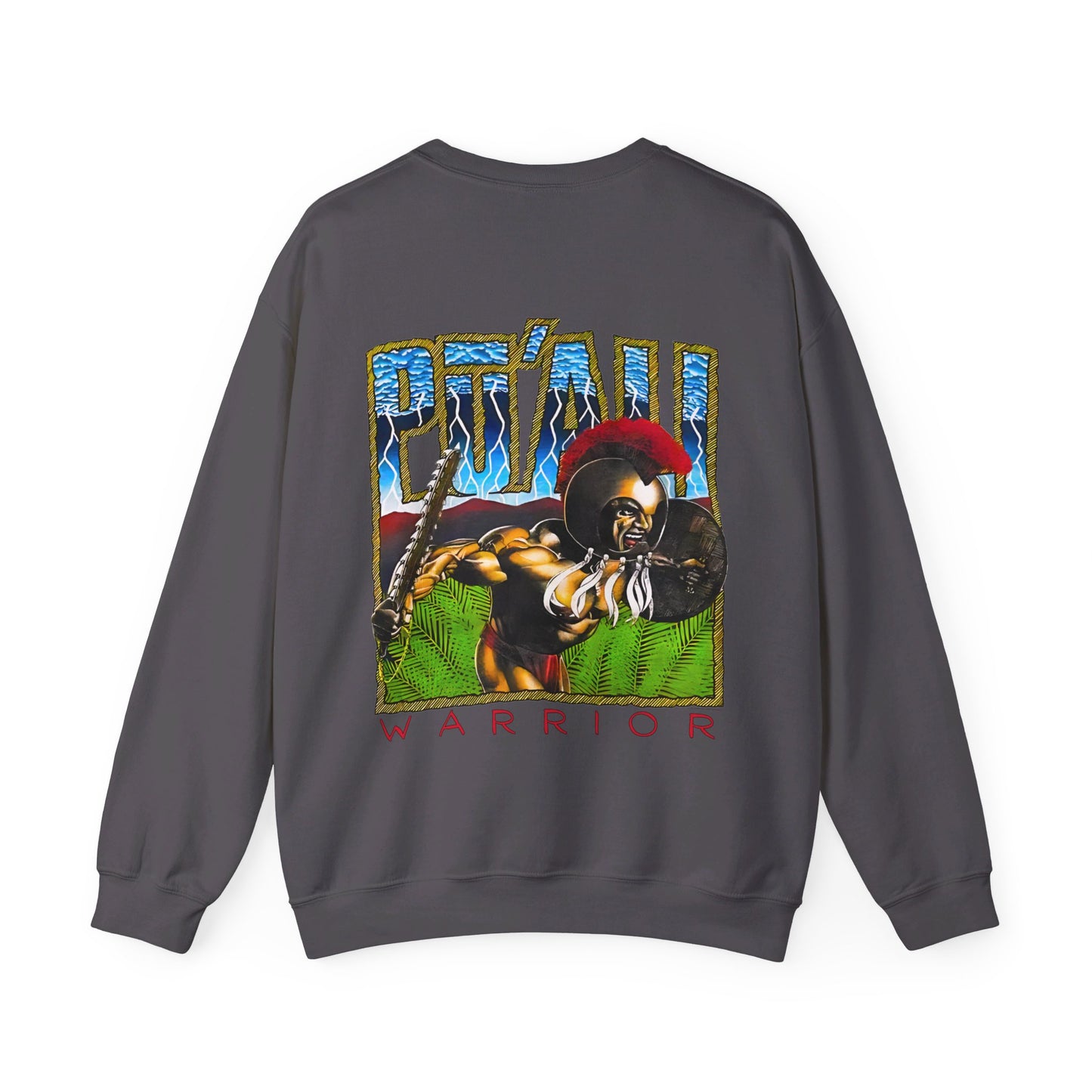 Hawaiian Strength Pu'ali Warrior Vintage Design 90s New Print Unisex Heavy Blend™ Crewneck Sweatshirt