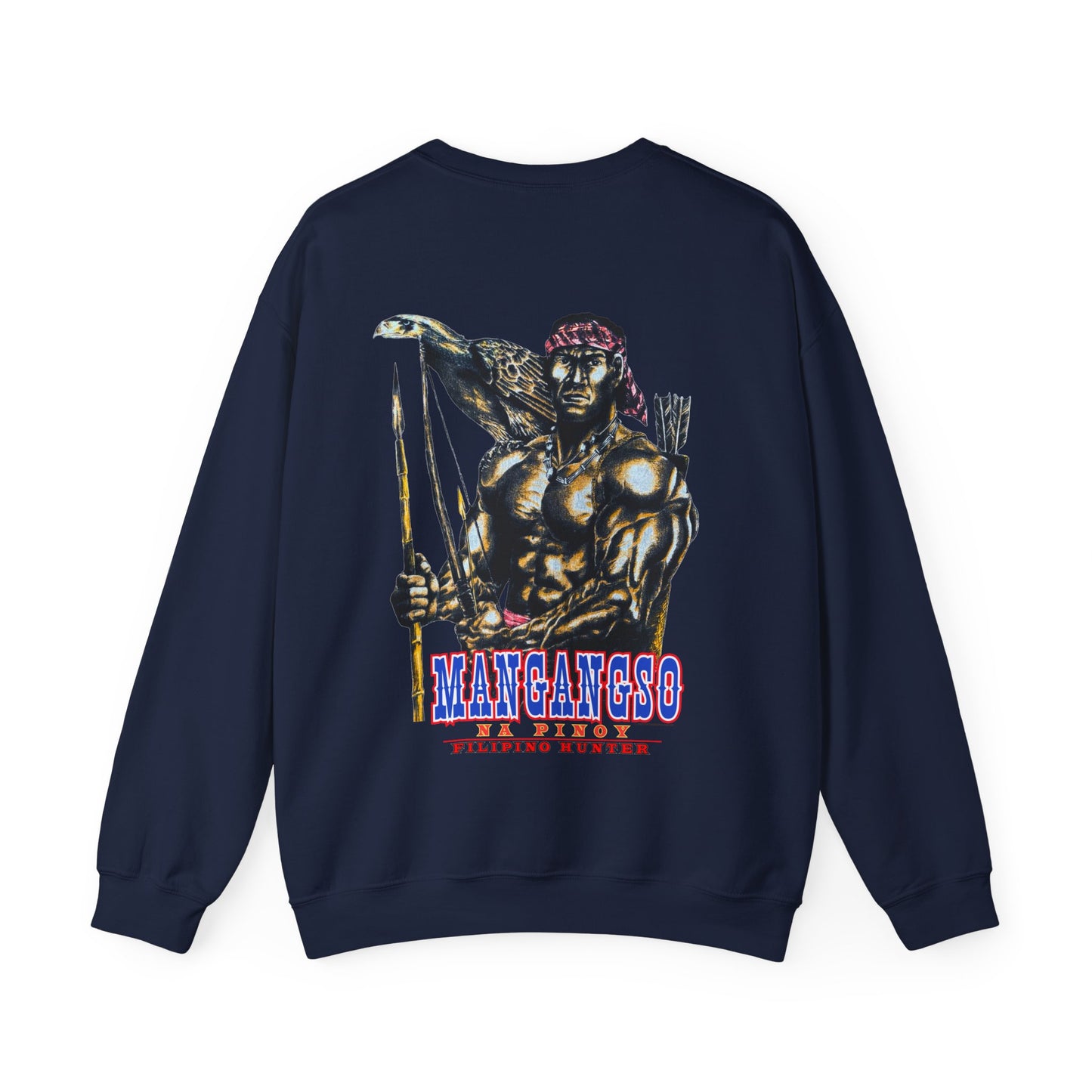 Filipino Strength Mangangso Na Pinoy Filipino Hunter Vintage Design 90s New Print Unisex Heavy Blend™ Crewneck Sweatshirt