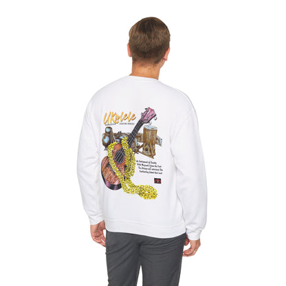 Hawaiian Strength Ukulele Hawaiian Instrument Vintage Design 90s New Print Unisex Heavy Blend™ Crewneck Sweatshirt