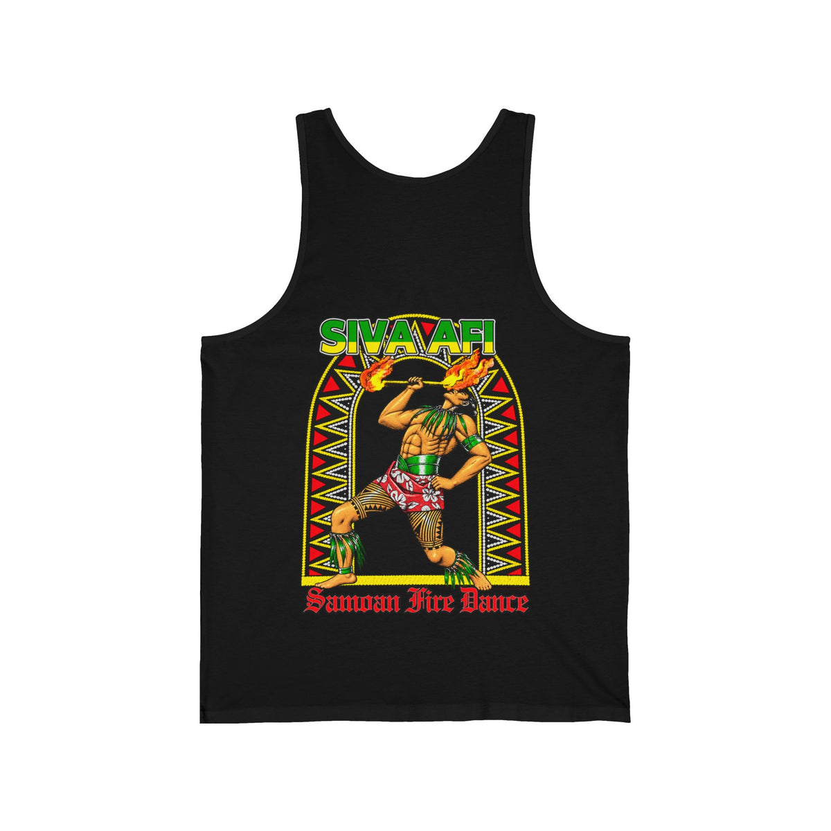 Samoan Strength Siva Afi Samoan Fire Dance Unisex Jersey Tank