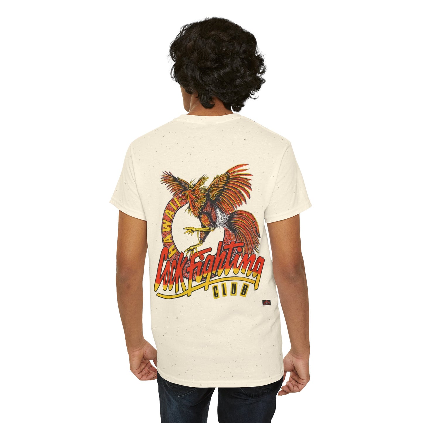 Hawaiian Strength Cockfighting Club Hawaii Vintage Design 90s New Print Unisex Heavy Cotton Tee